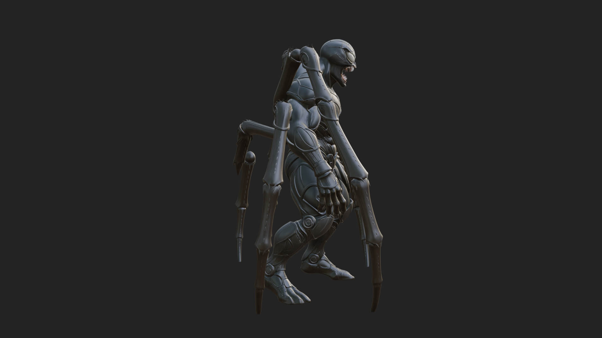 Spider-Legged Demon Statue Design 14 3D Print Model 3D Model