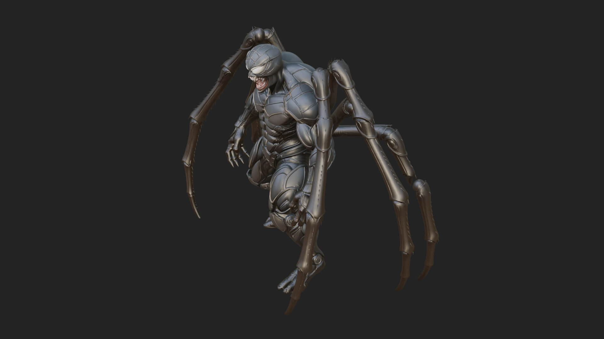 Spider-Legged Demon Statue Design 14 3D Print Model 3D Model