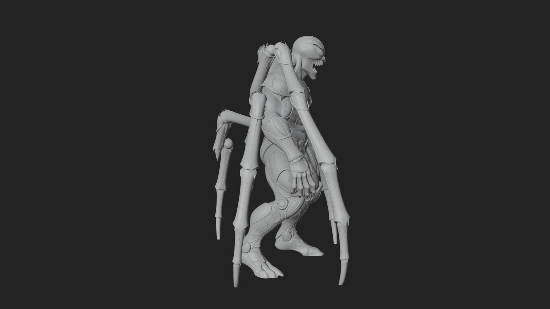 Spider-Legged Demon Statue Design 14 3D Print Model 3D Model