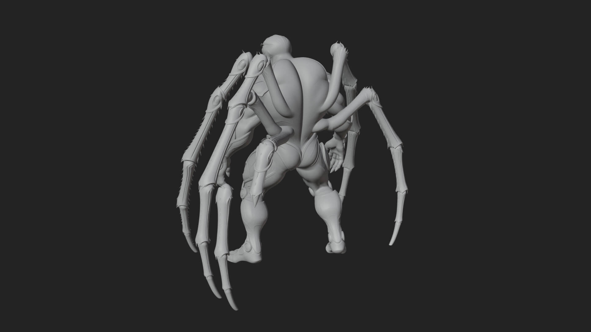 Spider-Legged Demon Statue Design 14 3D Print Model 3D Model