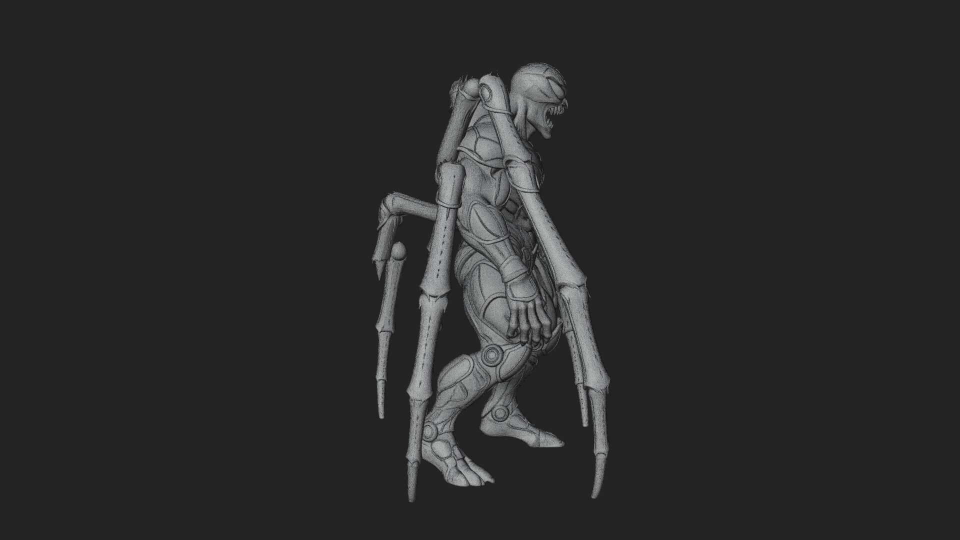 Spider-Legged Demon Statue Design 14 3D Print Model 3D Model
