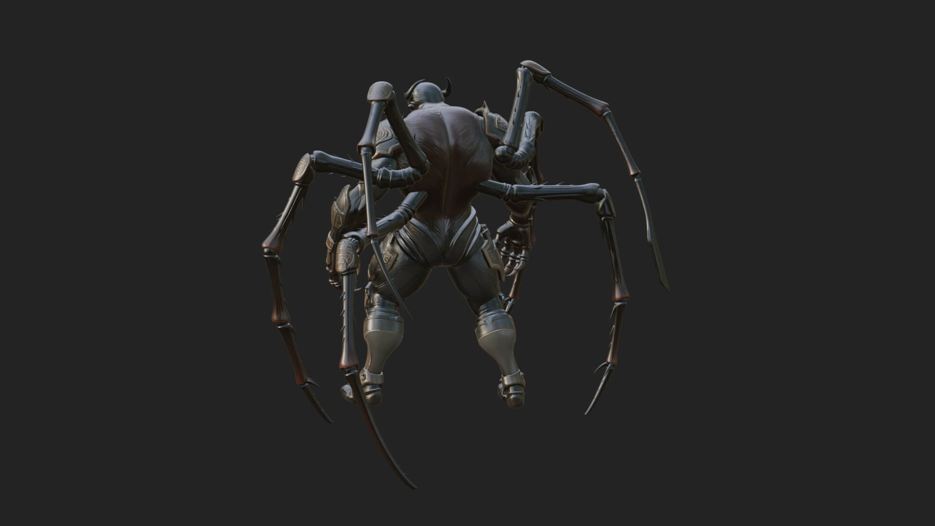 Spider-Legged Demon Statue Design 15 3D Print Model 3D Model