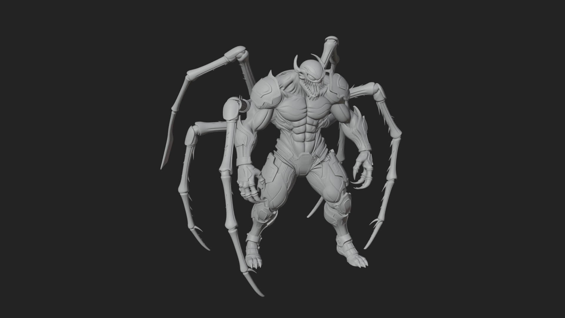Spider-Legged Demon Statue Design 15 3D Print Model 3D Model