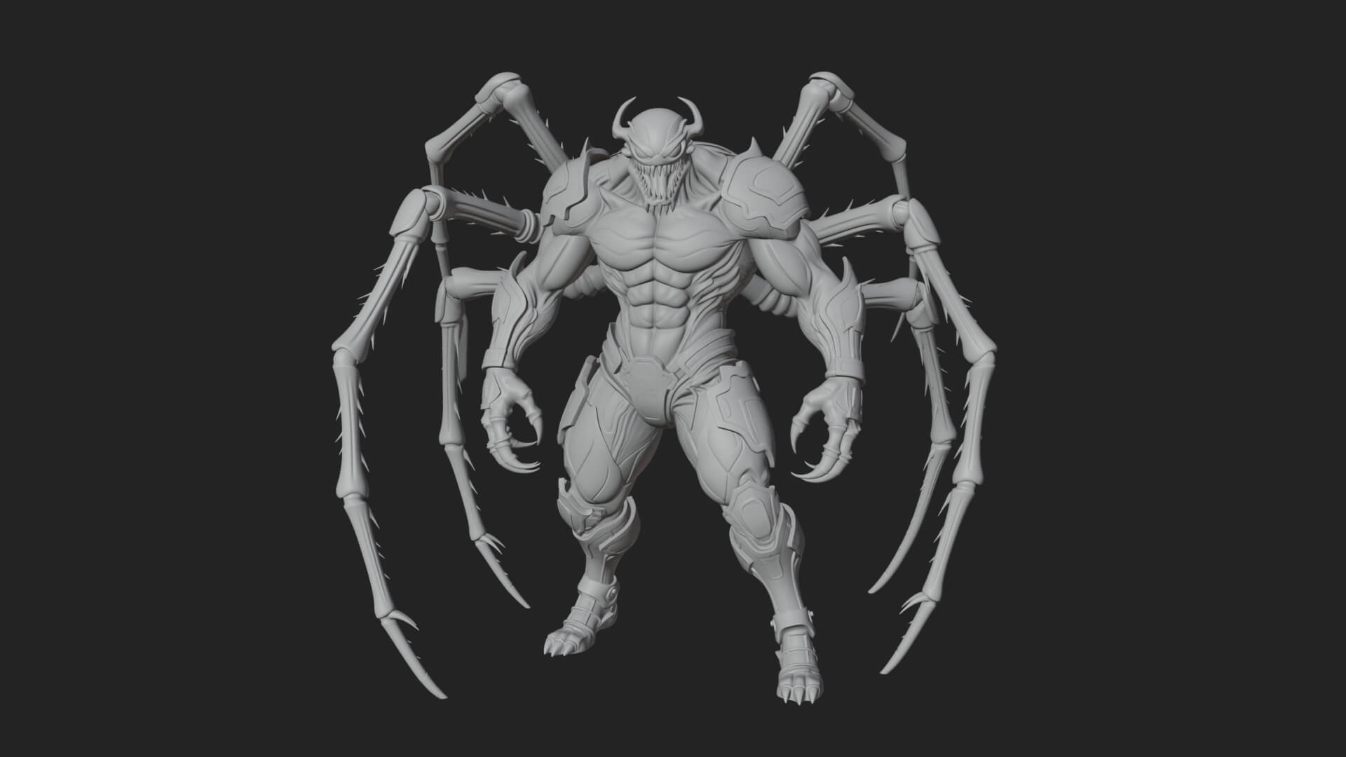 Spider-Legged Demon Statue Design 15 3D Print Model 3D Model
