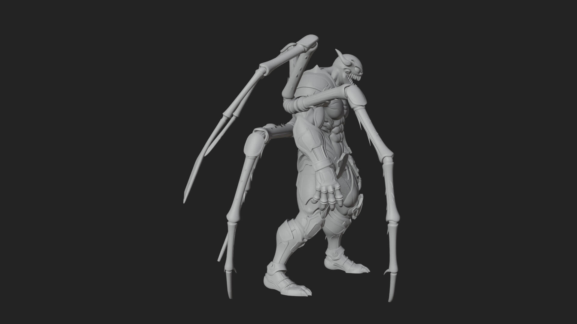 Spider-Legged Demon Statue Design 15 3D Print Model 3D Model