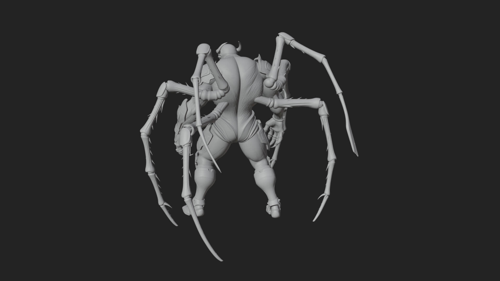 Spider-Legged Demon Statue Design 15 3D Print Model 3D Model