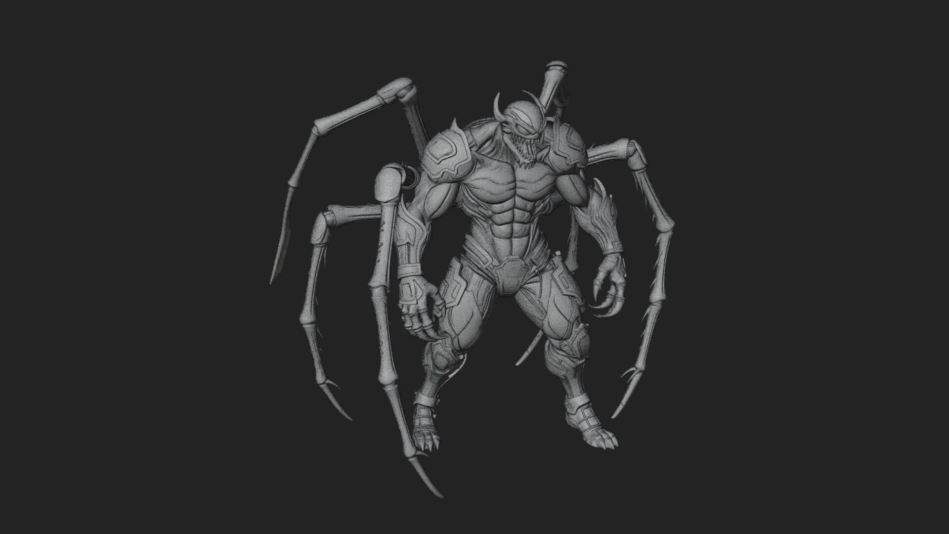 Spider-Legged Demon Statue Design 15 3D Print Model 3D Model