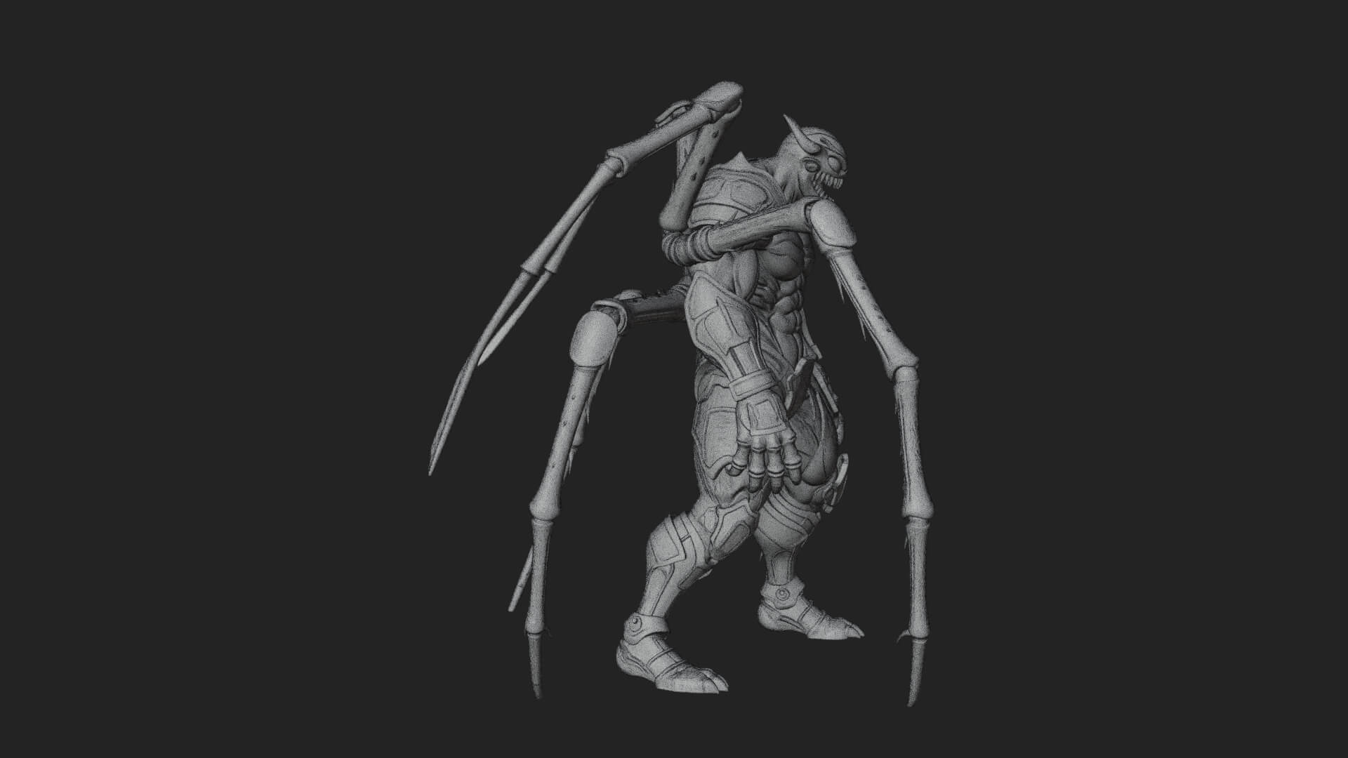 Spider-Legged Demon Statue Design 15 3D Print Model 3D Model