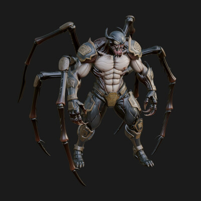 Spider-Legged Demon Statue Design 15 3D Print Model