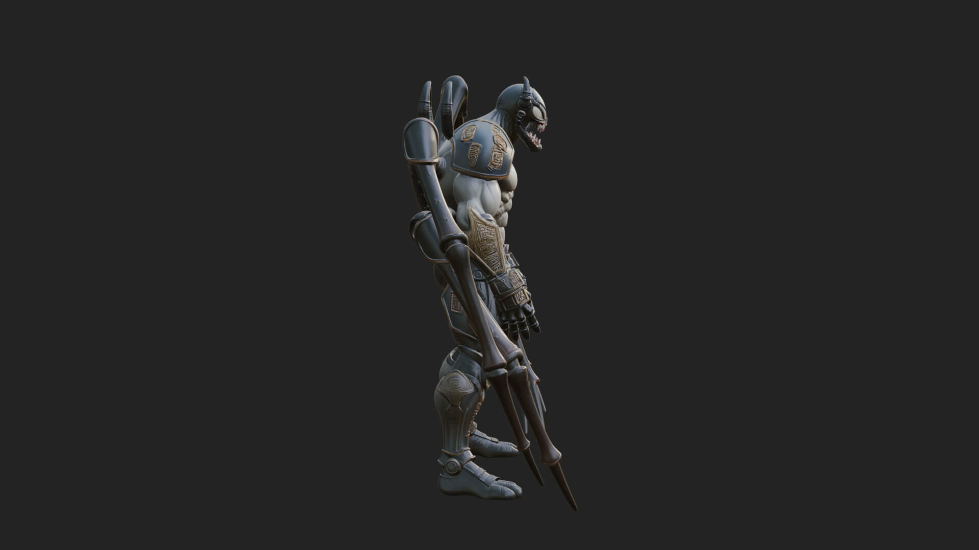 Spider-Legged Demon Statue Design 16 3D Print Model 3D Model