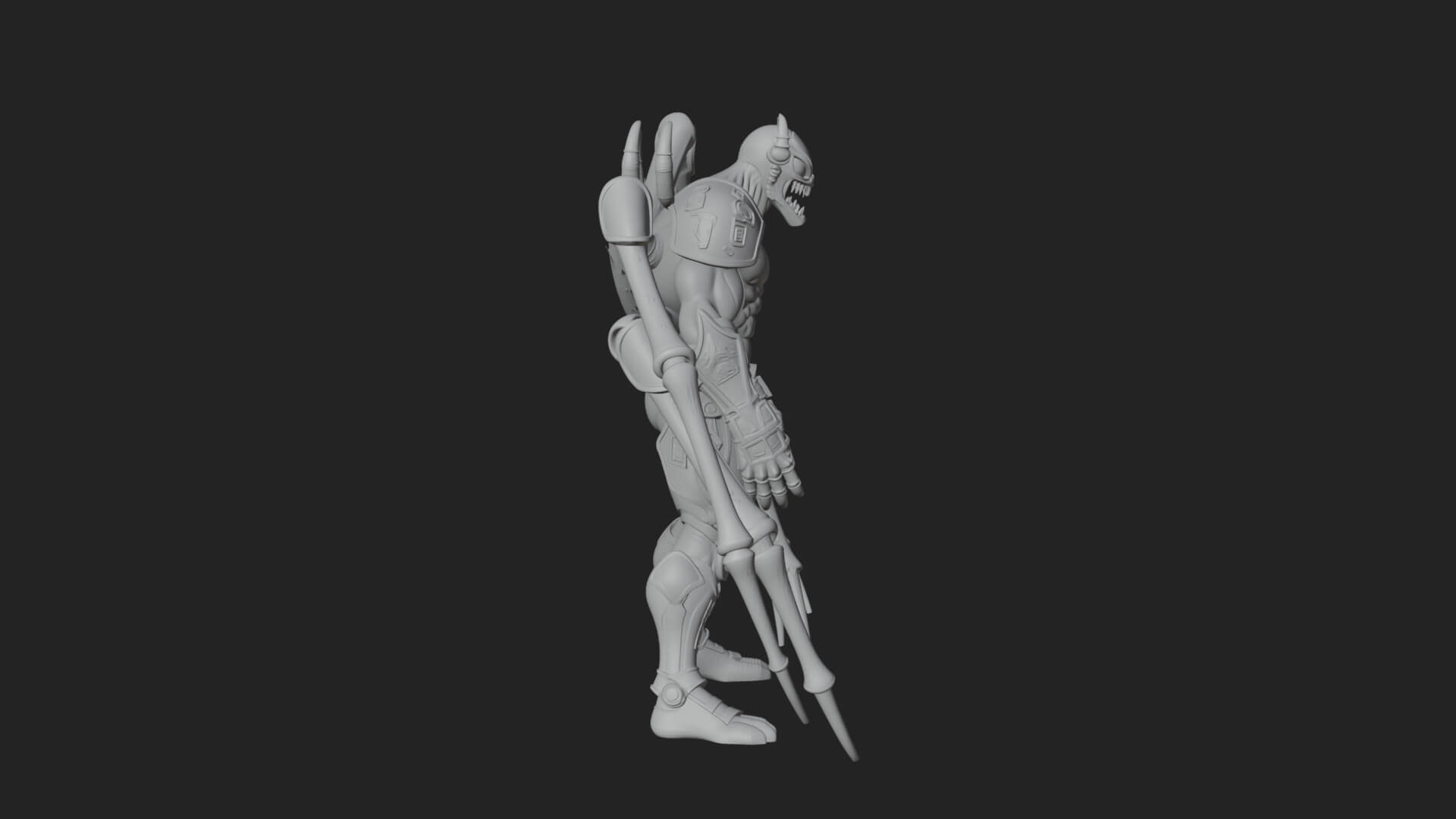 Spider-Legged Demon Statue Design 16 3D Print Model 3D Model
