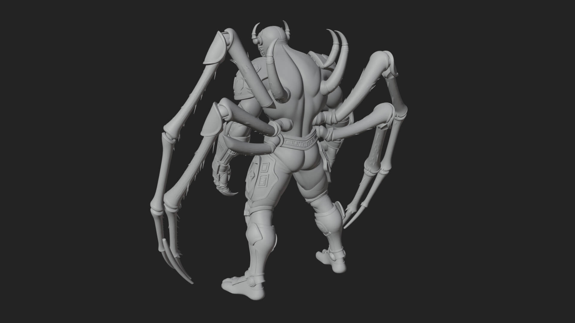 Spider-Legged Demon Statue Design 16 3D Print Model 3D Model
