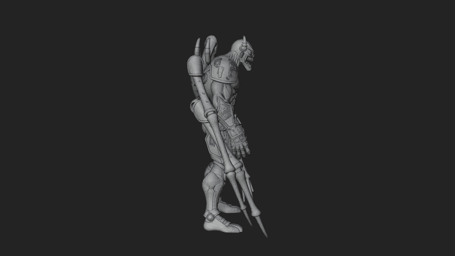 Spider-Legged Demon Statue Design 16 3D Print Model 3D Model