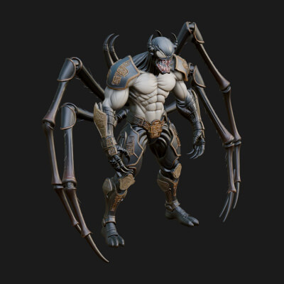 Spider-Legged Demon Statue Design 16 3D Print Model