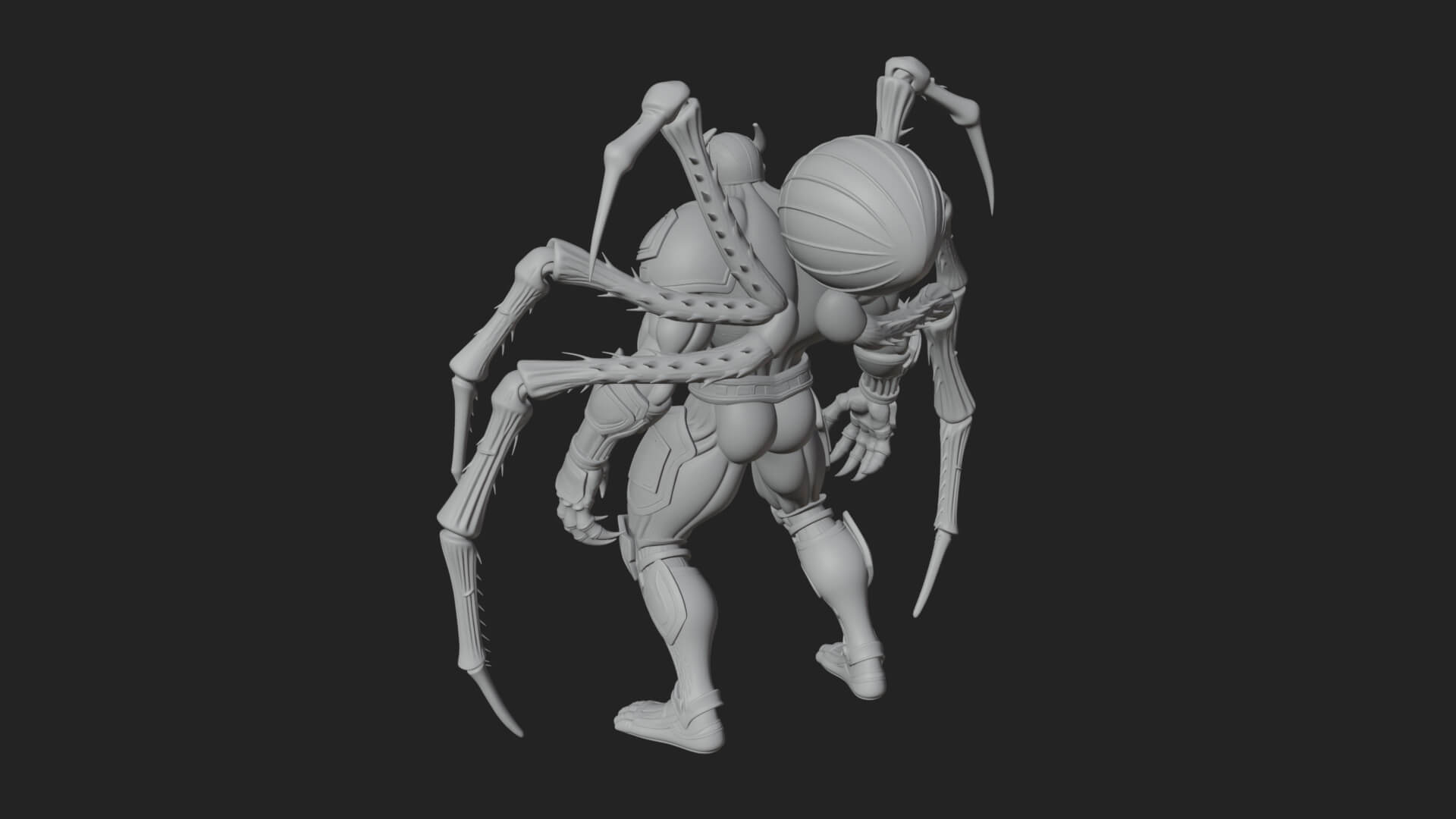 Spider-Legged Demon Statue Design 2 3D Print Model 3D Model