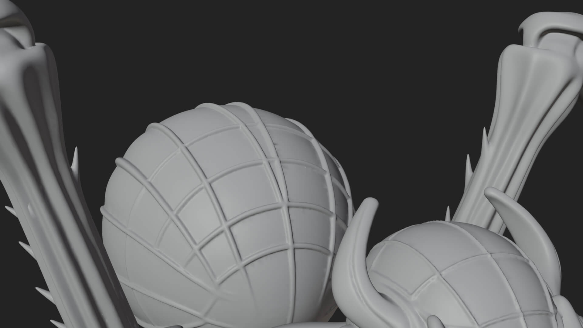 Spider-Legged Demon Statue Design 2 3D Print Model 3D Model