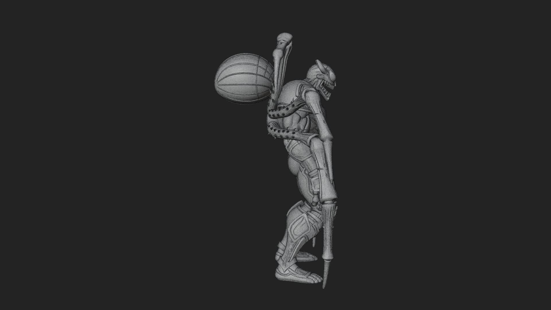 Spider-Legged Demon Statue Design 2 3D Print Model 3D Model