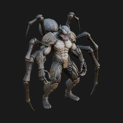 Spider-Legged Demon Statue Design 2 3D Print Model