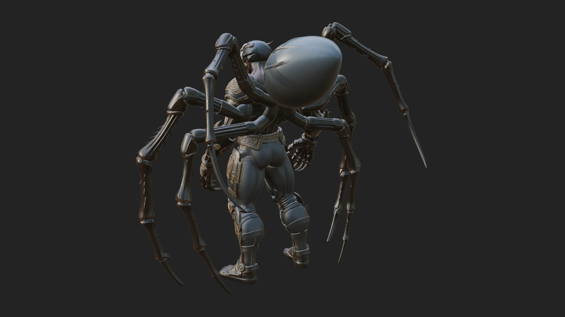 Spider-Legged Demon Statue Design 3 3D Print Model 3D Model
