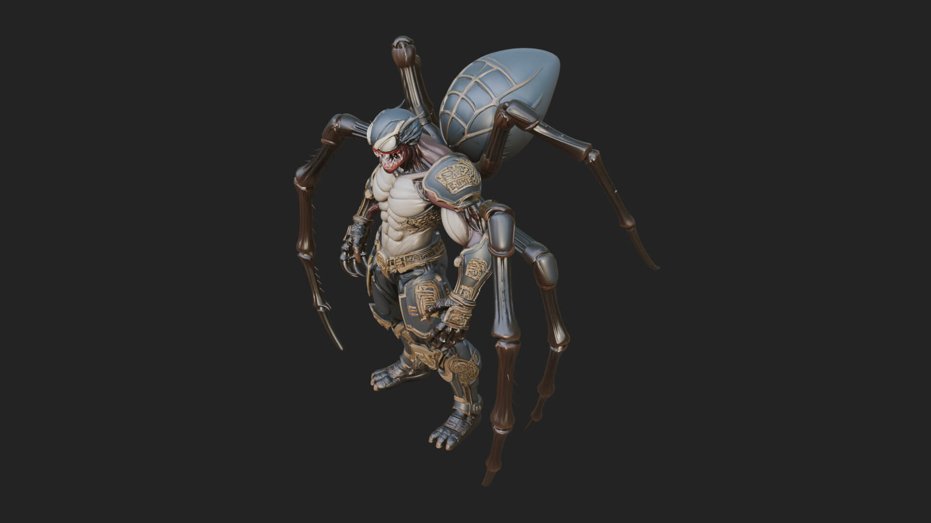 Spider-Legged Demon Statue Design 3 3D Print Model 3D Model