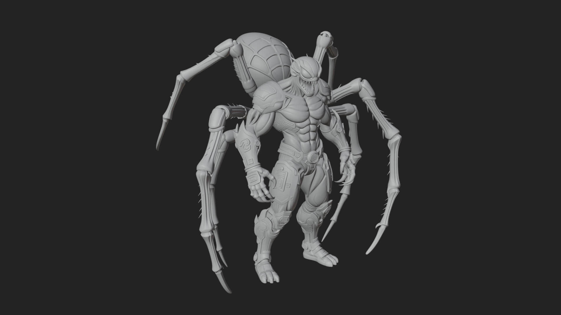 Spider-Legged Demon Statue Design 3 3D Print Model 3D Model