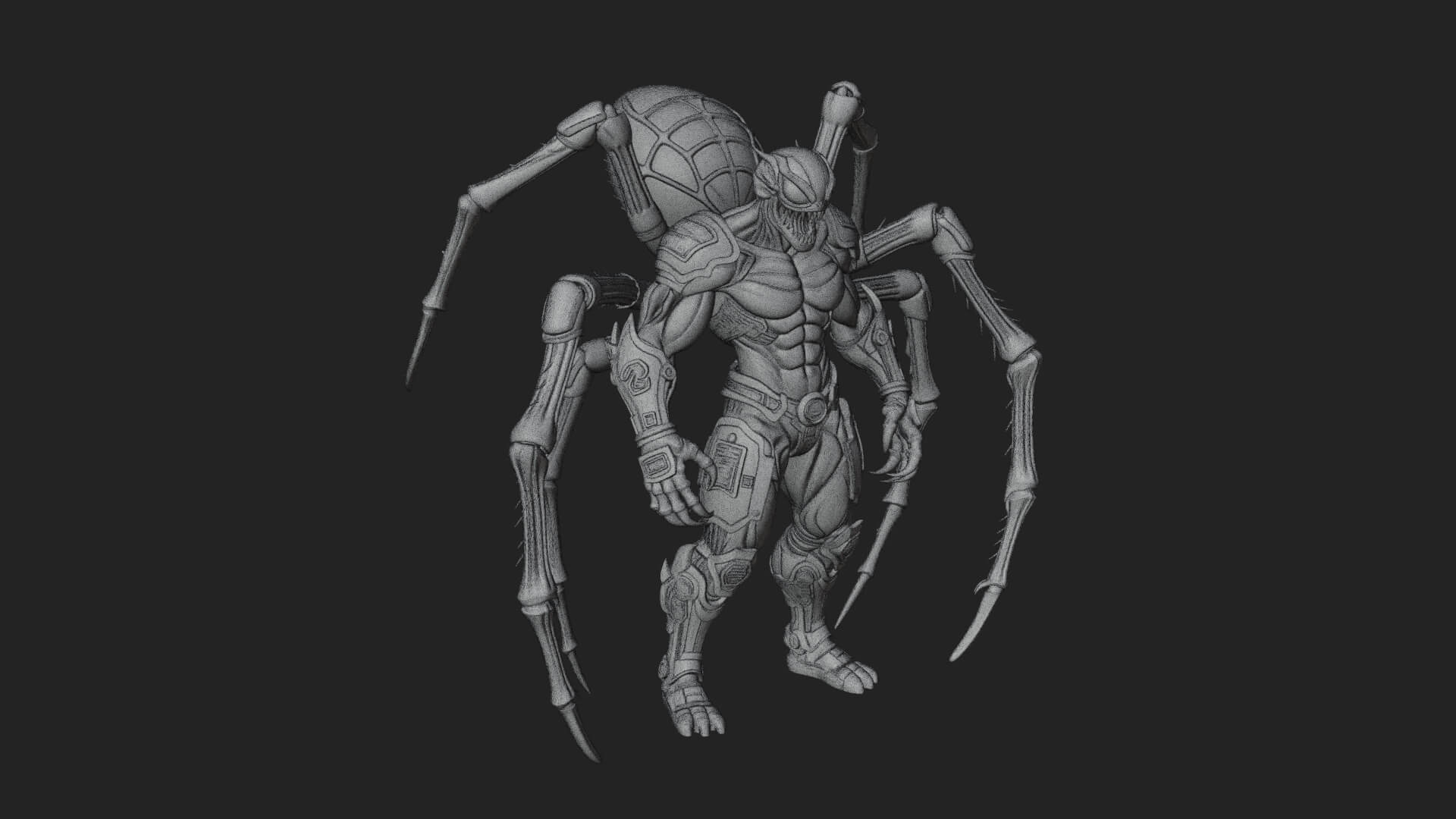 Spider-Legged Demon Statue Design 3 3D Print Model 3D Model