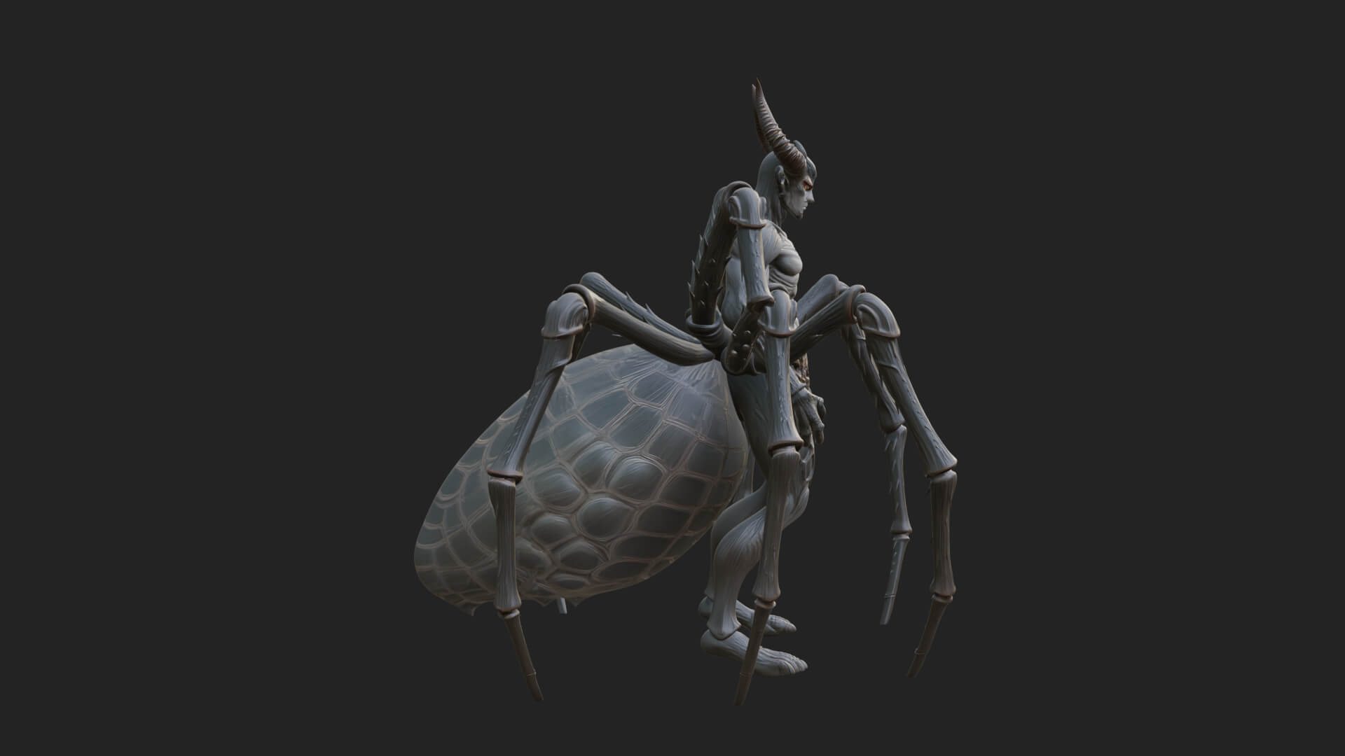 Spider-Legged Demon Statue Design 4 3D Print Model 3D Model