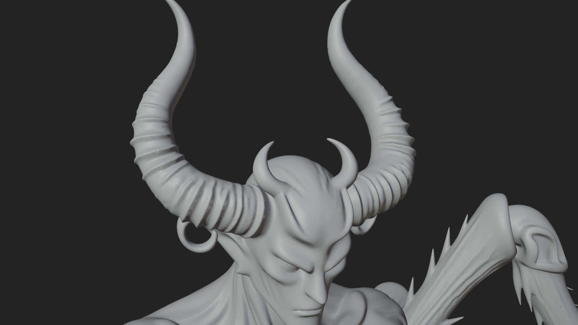 Spider-Legged Demon Statue Design 4 3D Print Model 3D Model