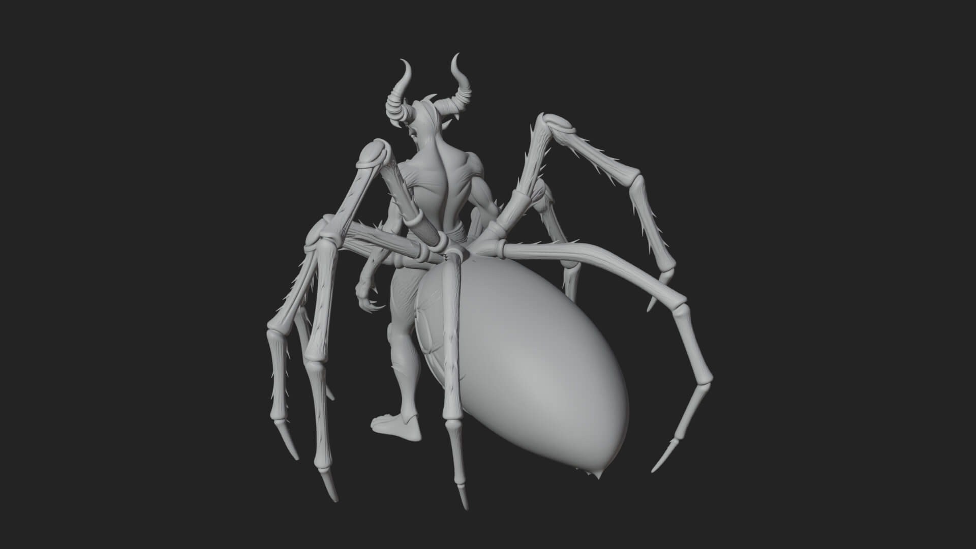 Spider Legged Demon Statue Design 5 3D Print Model 3D Model