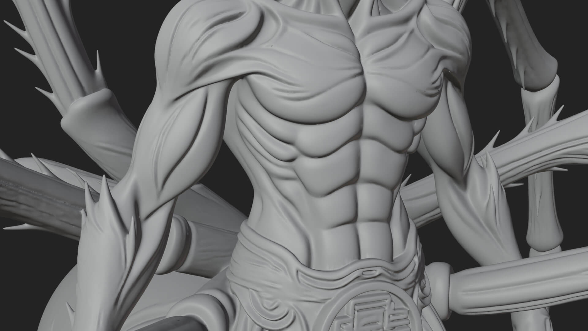 Spider Legged Demon Statue Design 5 3D Print Model 3D Model