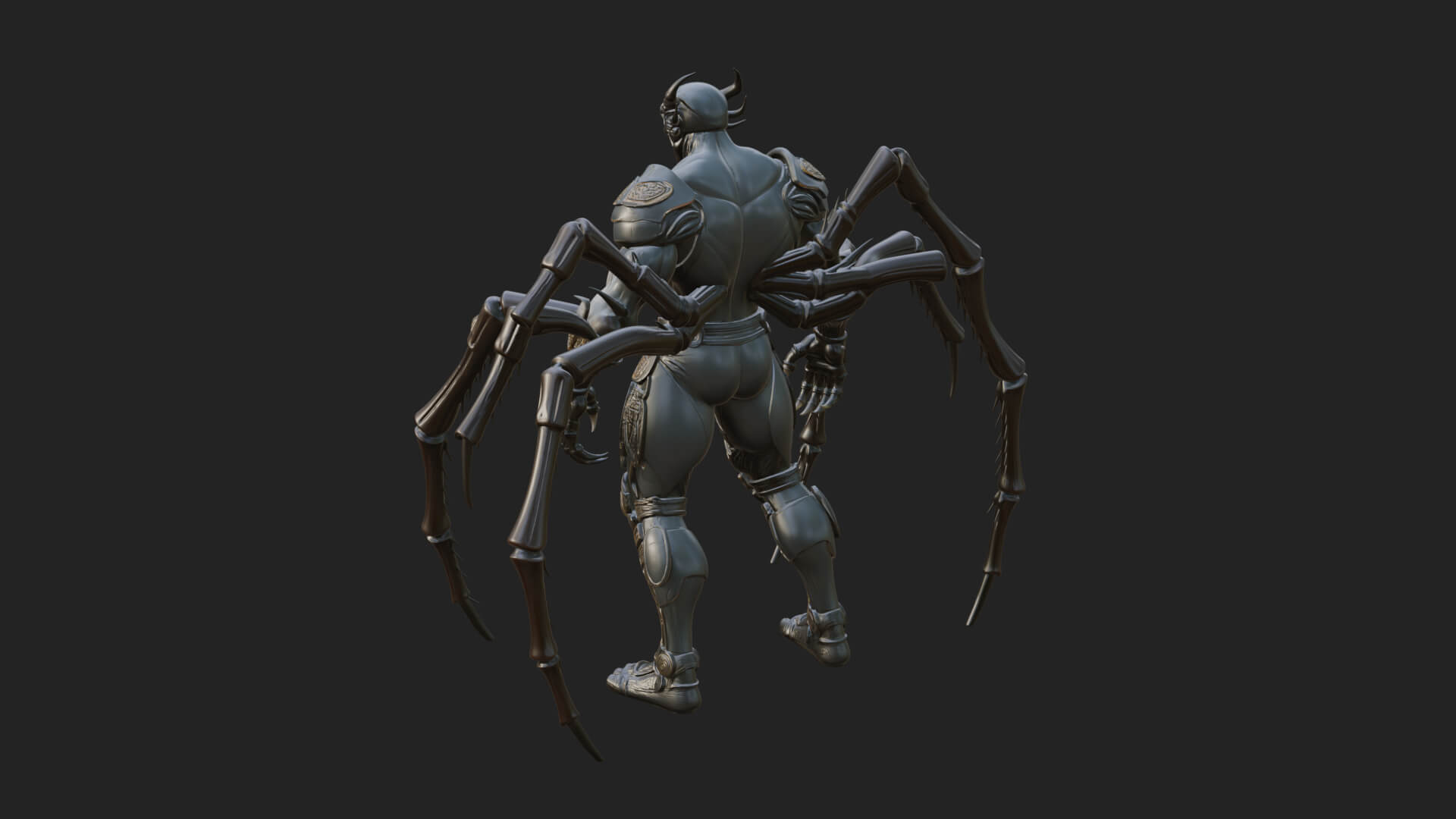 Spider-Legged Demon Statue Design 6 3D Print Model 3D Model