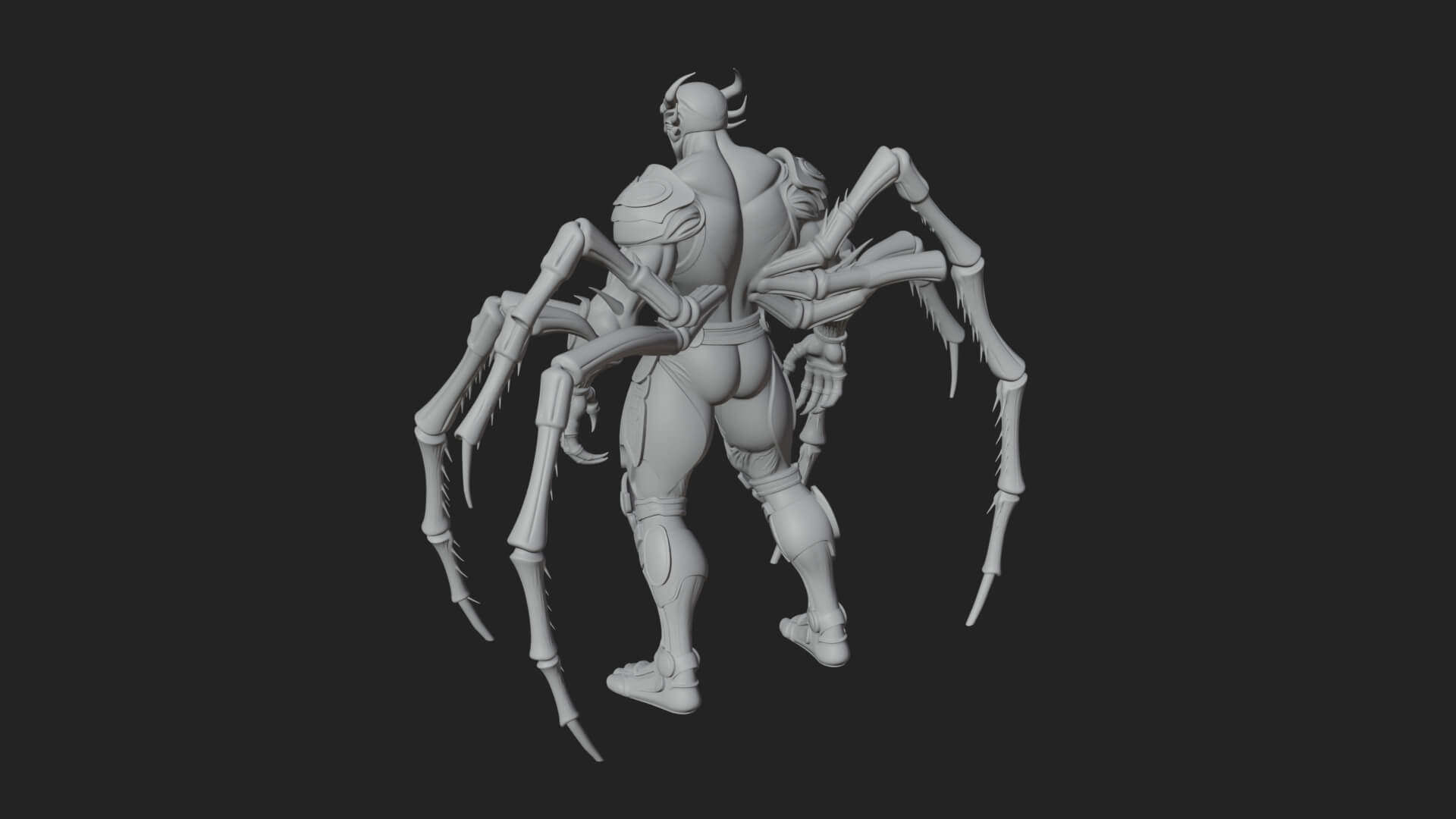 Spider-Legged Demon Statue Design 6 3D Print Model 3D Model