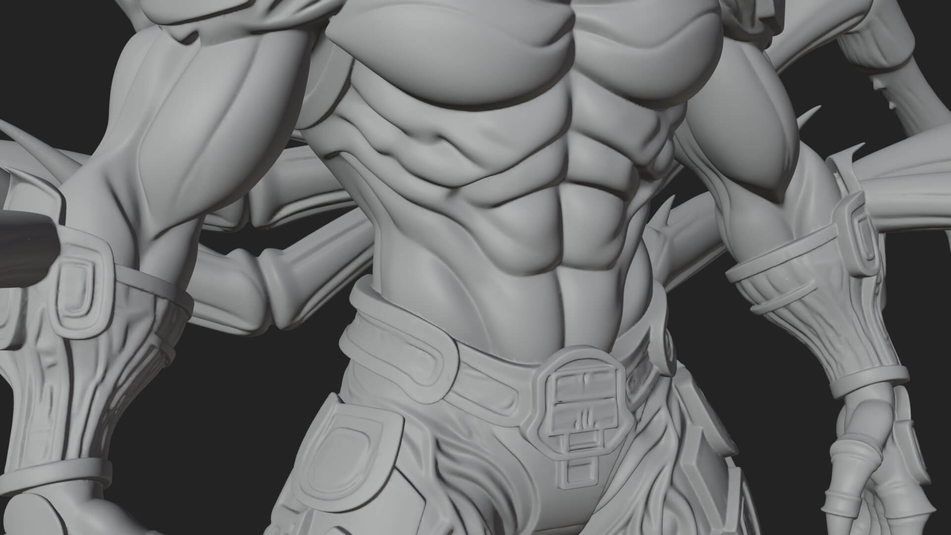 Spider-Legged Demon Statue Design 6 3D Print Model 3D Model