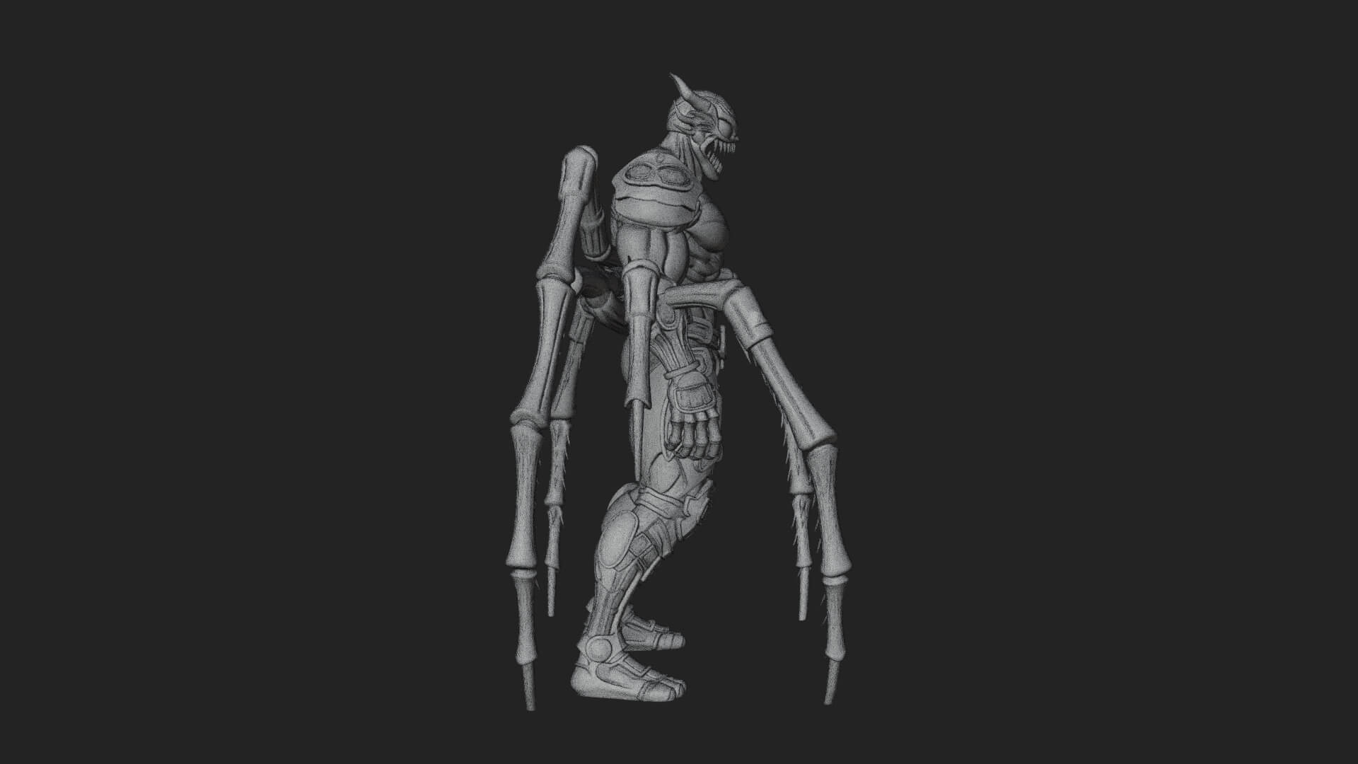 Spider-Legged Demon Statue Design 6 3D Print Model 3D Model