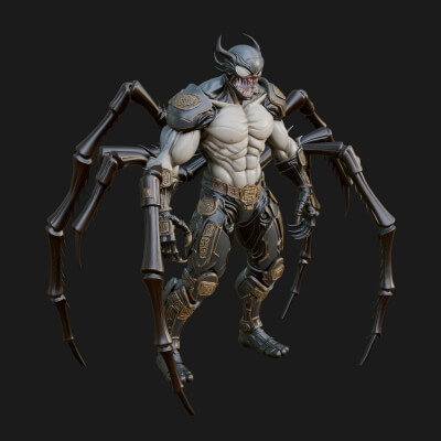 Spider-Legged Demon Statue Design 6 3D Print Model