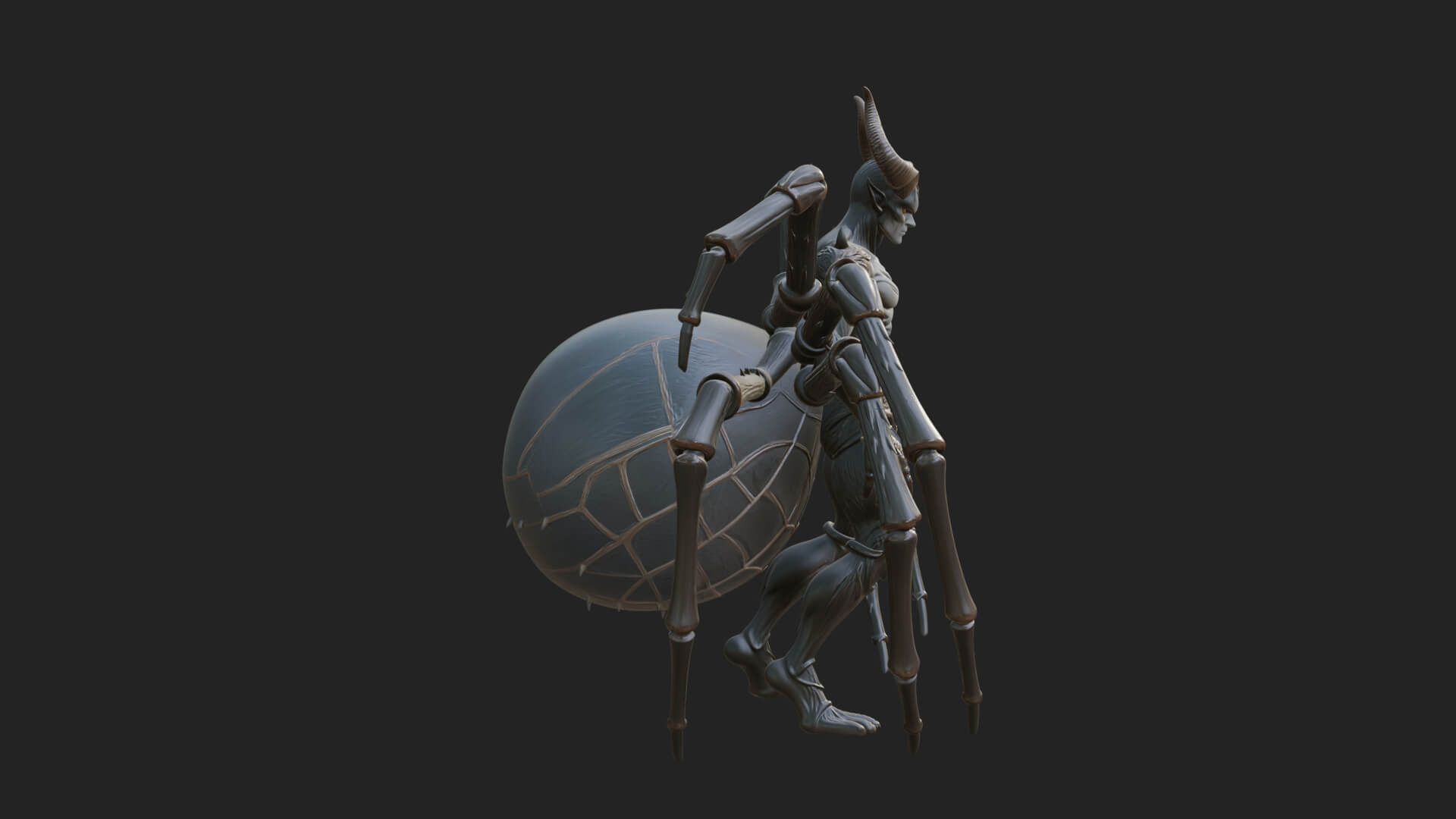 Spider-Legged Demon Statue Design 7 3D Print Model 3D Model