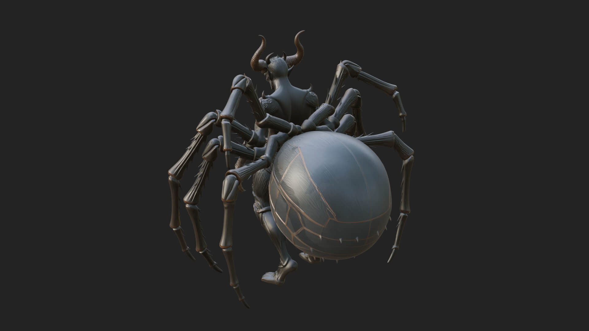 Spider-Legged Demon Statue Design 7 3D Print Model 3D Model