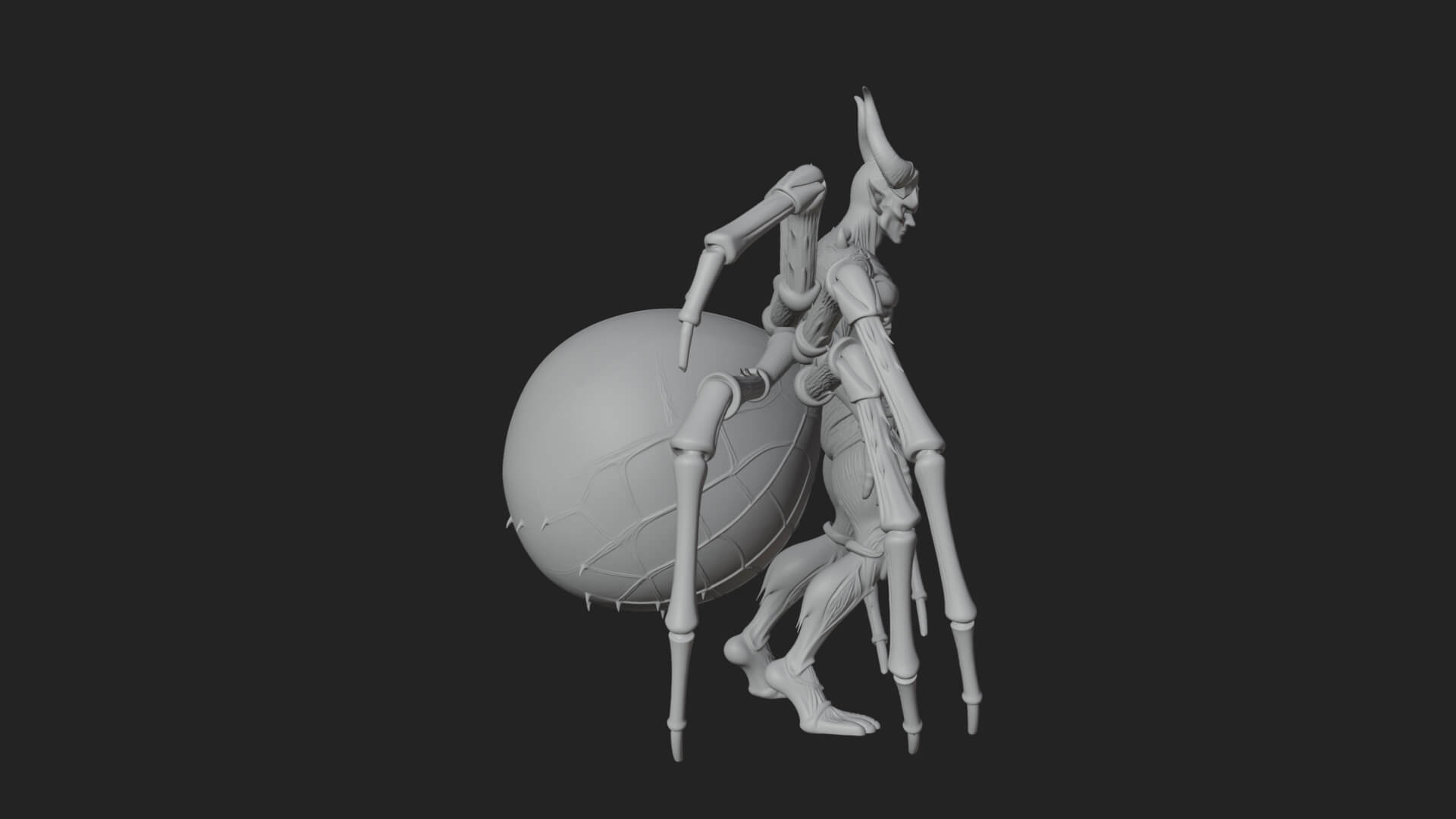 Spider-Legged Demon Statue Design 7 3D Print Model 3D Model