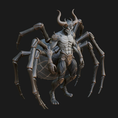 Spider-Legged Demon Statue Design 7 3D Print Model