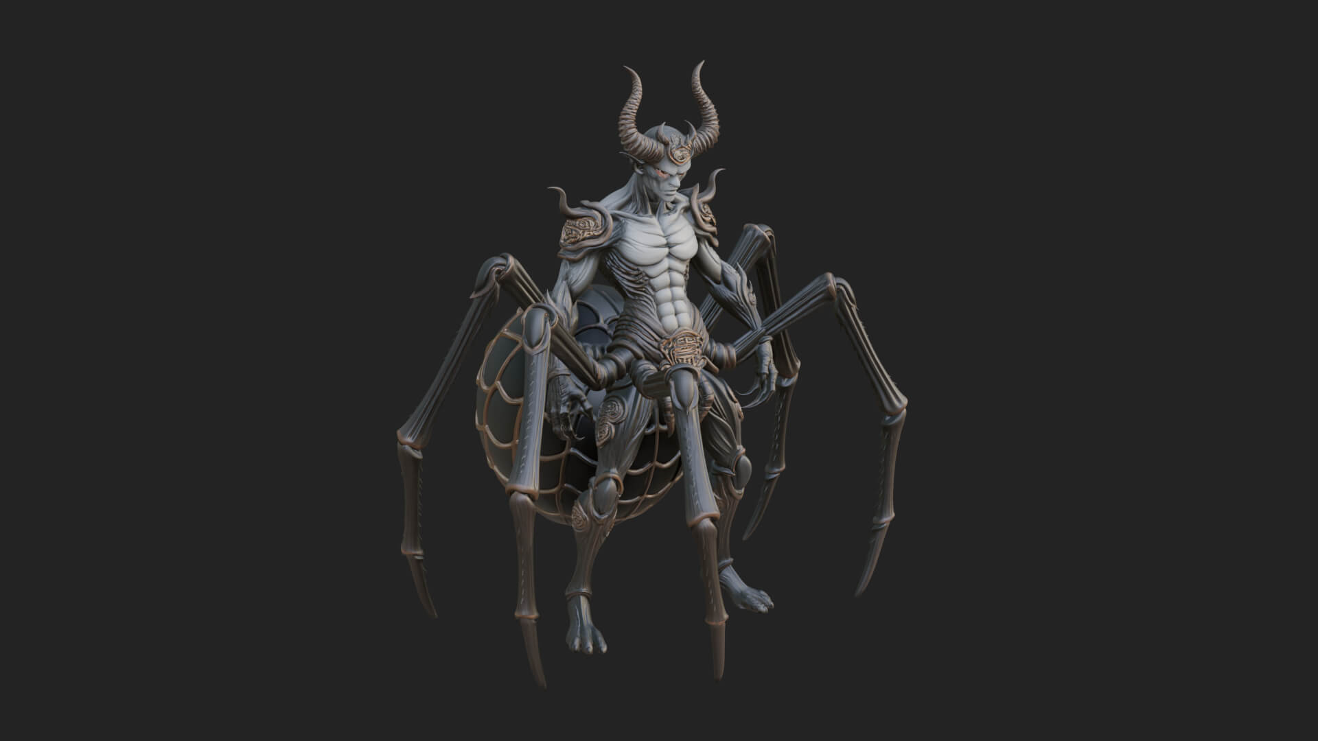 Spider-Legged Demon Statue Design 8 3D Print Model 3D Model