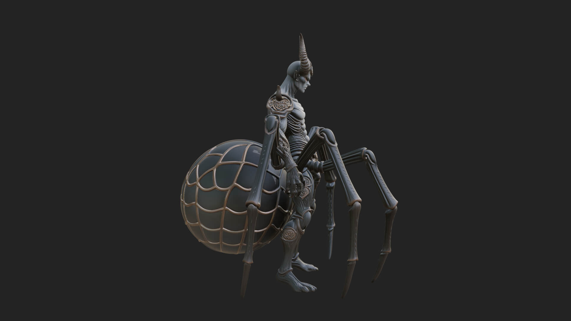 Spider-Legged Demon Statue Design 8 3D Print Model 3D Model