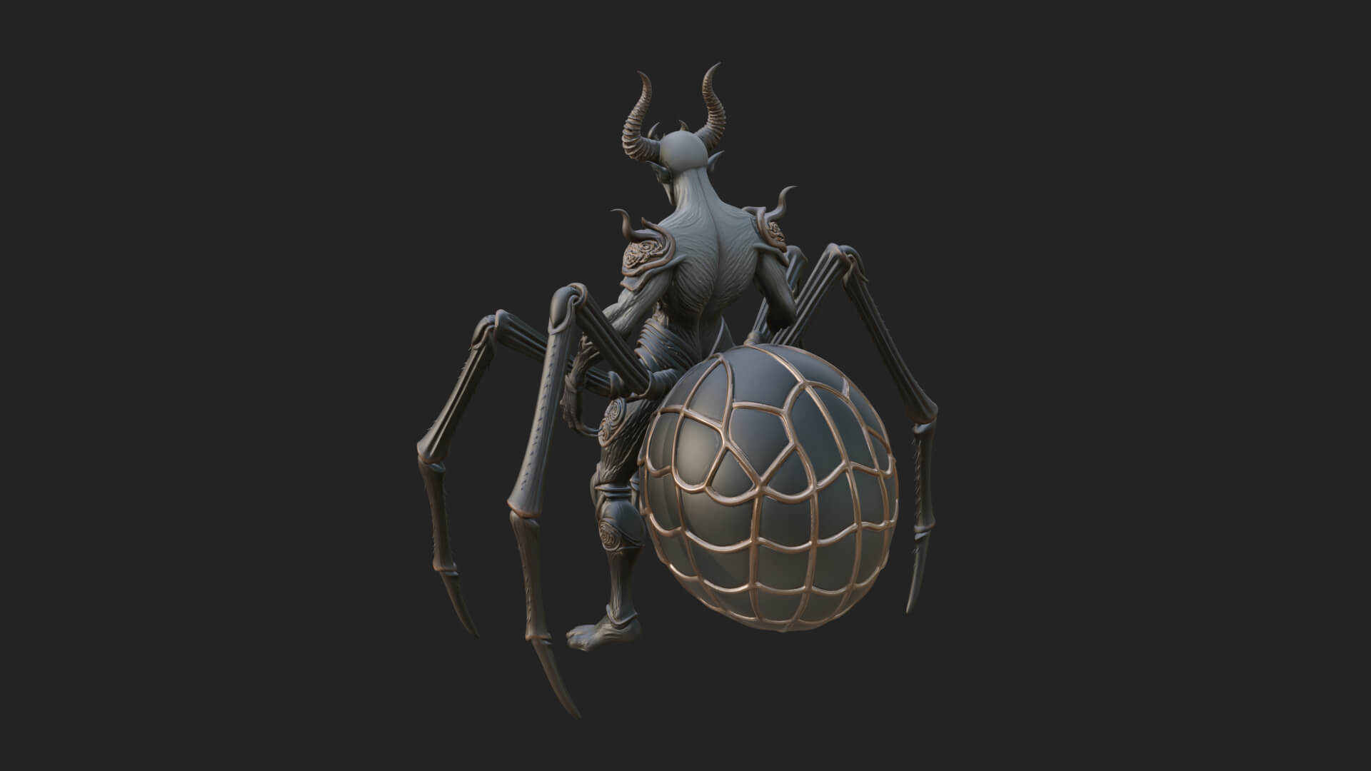 Spider-Legged Demon Statue Design 8 3D Print Model 3D Model