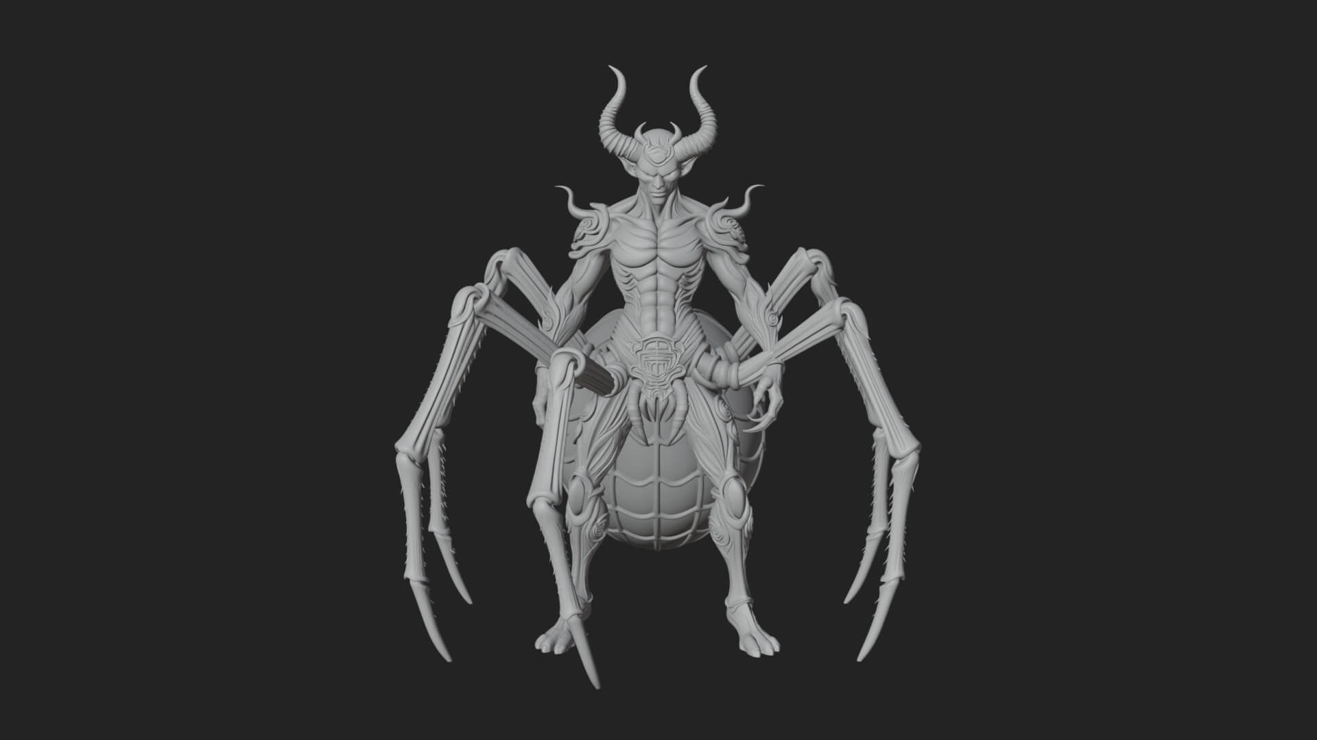 Spider-Legged Demon Statue Design 8 3D Print Model 3D Model