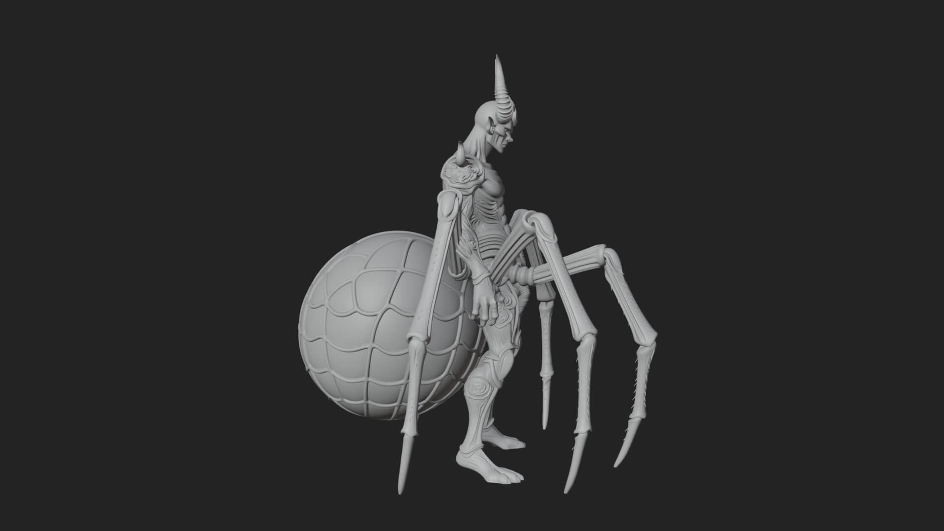 Spider-Legged Demon Statue Design 8 3D Print Model 3D Model