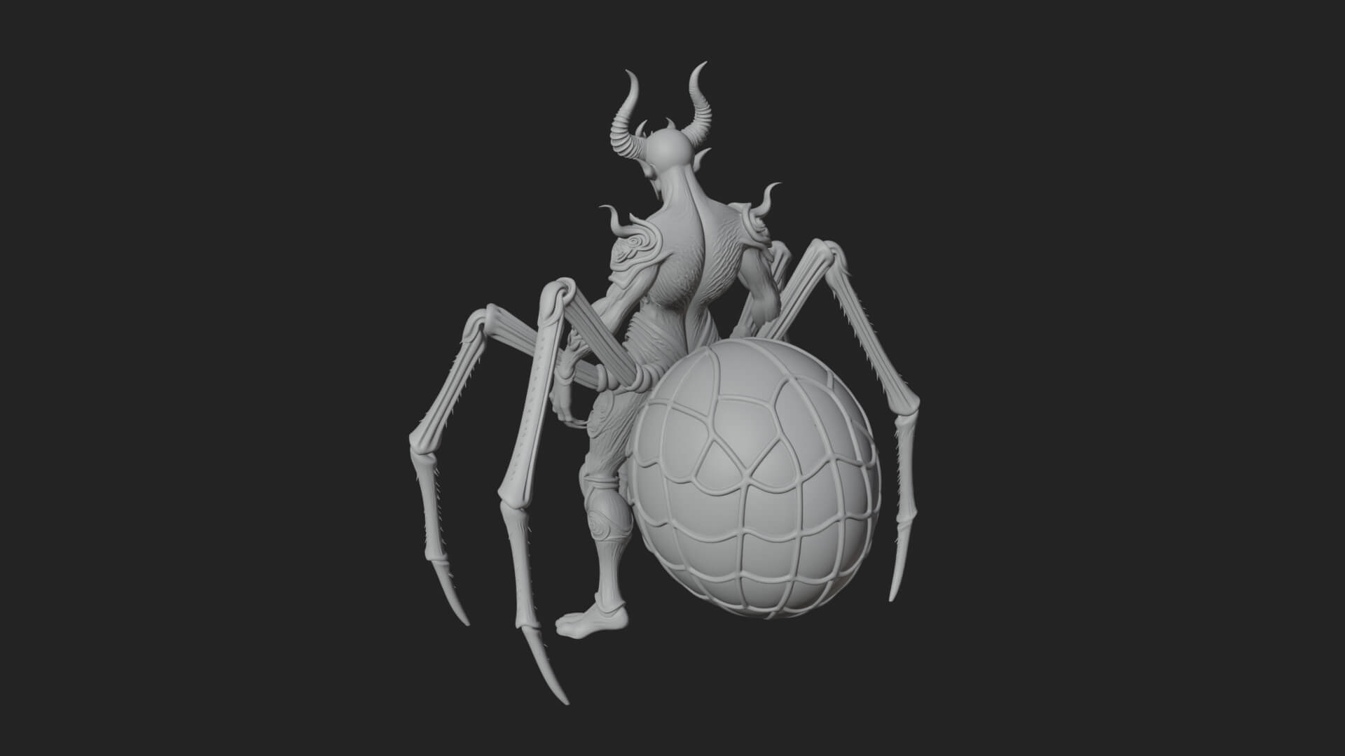 Spider-Legged Demon Statue Design 8 3D Print Model 3D Model