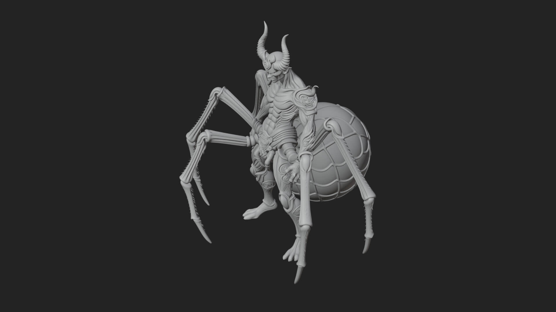Spider-Legged Demon Statue Design 8 3D Print Model 3D Model