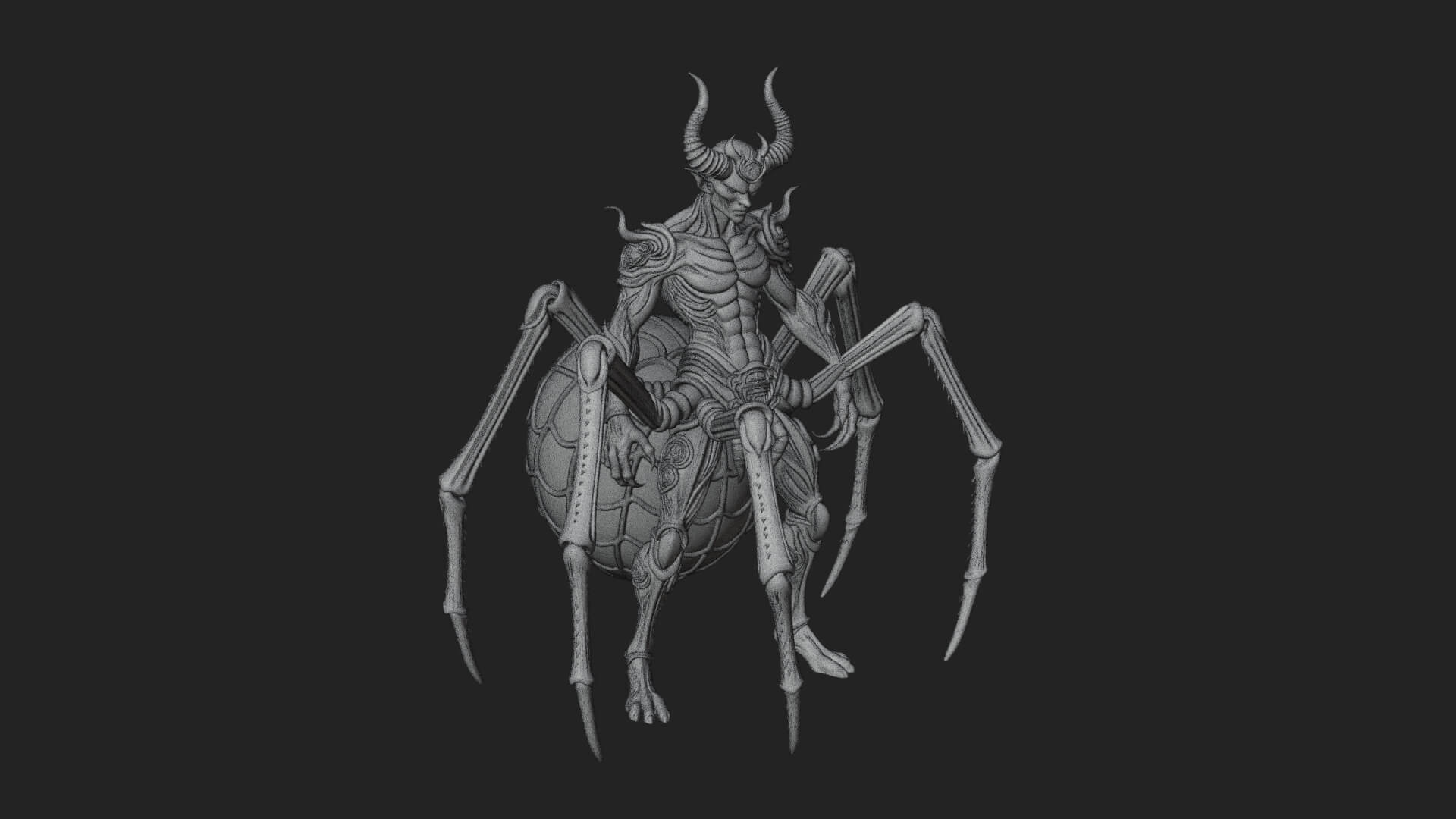 Spider-Legged Demon Statue Design 8 3D Print Model 3D Model