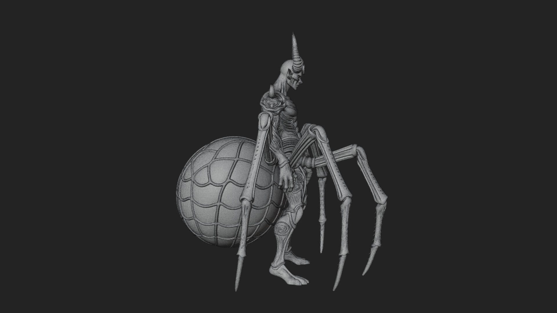 Spider-Legged Demon Statue Design 8 3D Print Model 3D Model