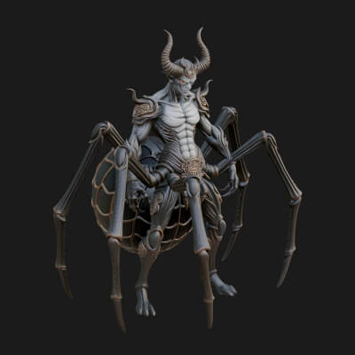 Spider-Legged Demon Statue Design 8 3D Print Model