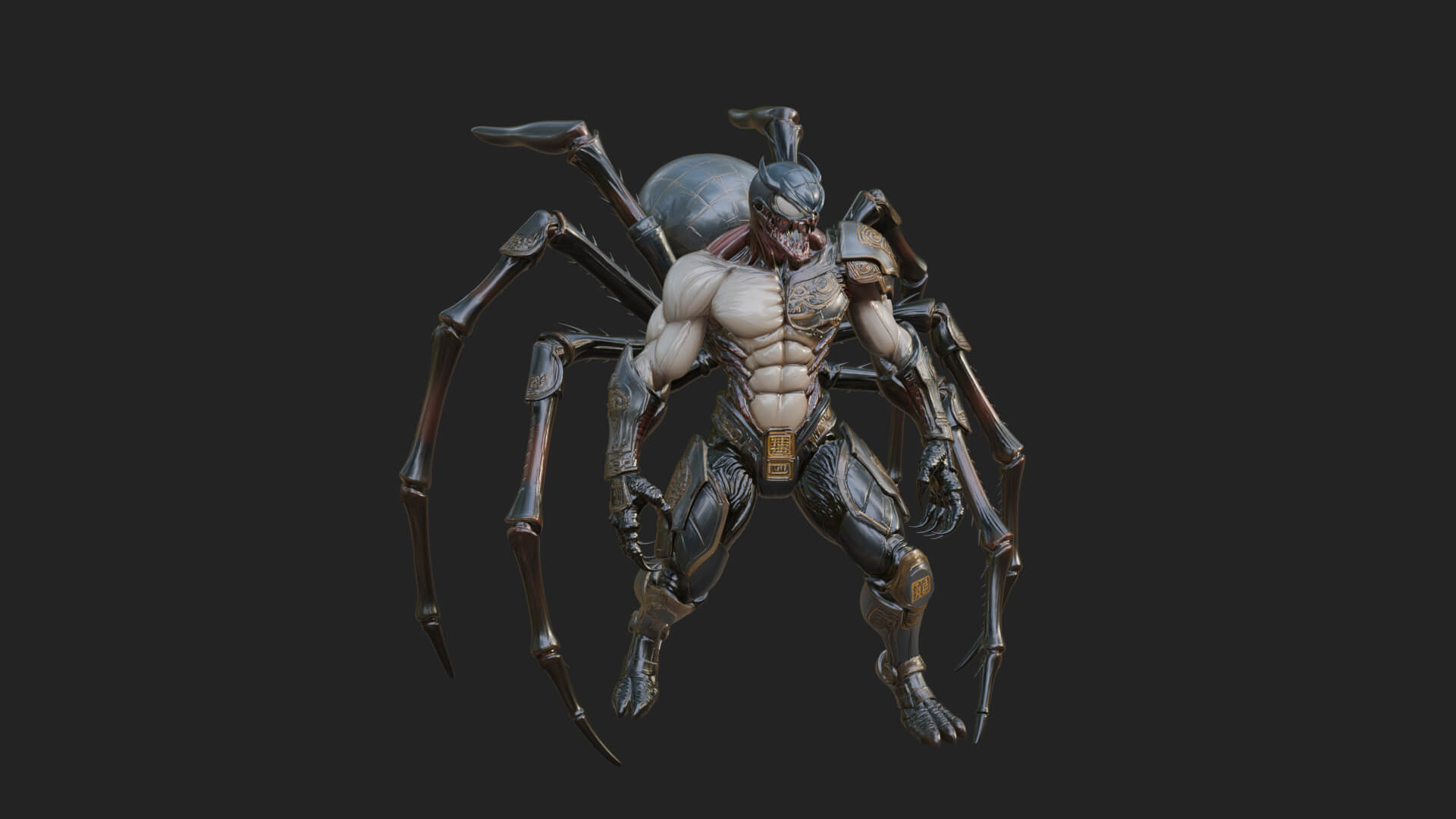 Spider-Legged Demon Statue Design 9 3D Print Model 3D Model